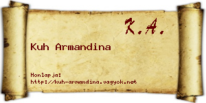 Kuh Armandina névjegykártya